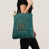 Tote Bag Carte de circuit vert (De près)