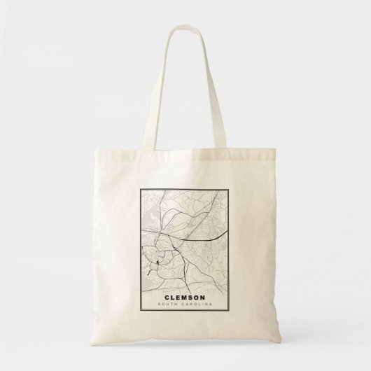 Tote Bag Carte de Clemson (Devant)