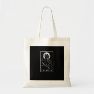 Tote Bag Carte de corbeau drôle F-Caw-F Halloween vintage d