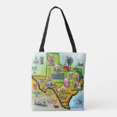 Tote Bag Carte de dessin du Texas (Dos)