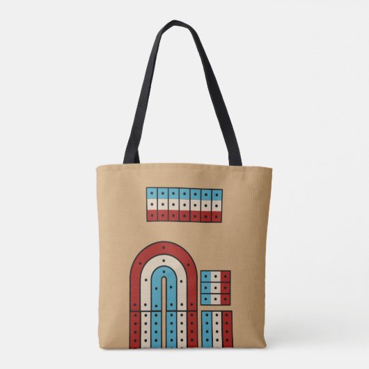 Tote Bag Carte de jeu Cribbage illustrée (Dos)