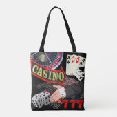 Tote Bag Carte de jeu de casino de Las Vegas à disposition (Dos)