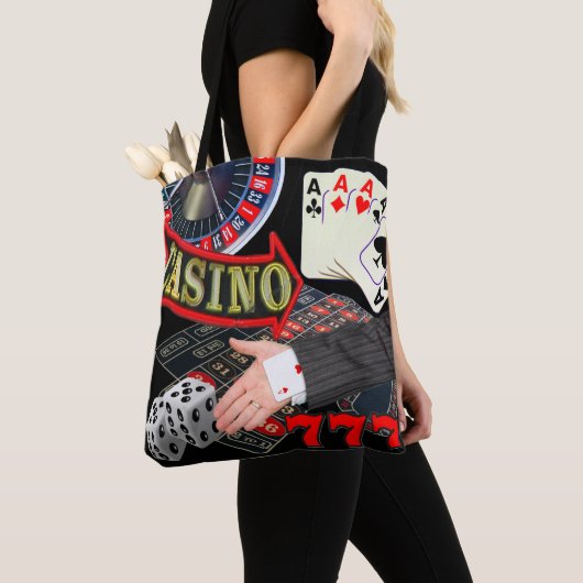 Tote Bag Carte de jeu de casino de Las Vegas à disposition (De près)