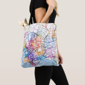Tote Bag Carte de Karachi Pakistan (De près)