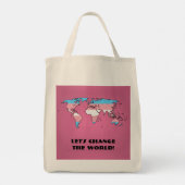 Tote Bag Carte de la fierté transgenre du monde (Dos)
