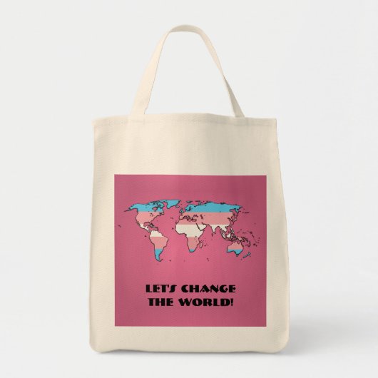 Tote Bag Carte de la fierté transgenre du monde (Devant)