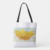 Tote Bag Carte de la Mongolie (Dos)