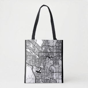 Tote Bag Carte de la ville de Calgary Canada