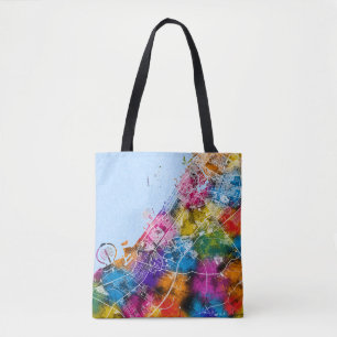 Tote Bag Carte de la ville de Dubaï