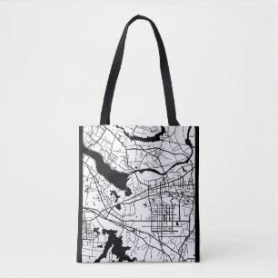 Tote Bag Carte de la ville de Huainan Chine