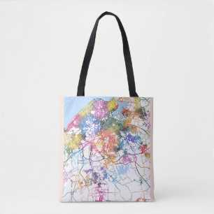 Tote Bag Carte de la ville de La Havane Cuba