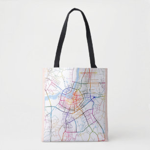 Tote Bag Carte de la ville de Lu'An China