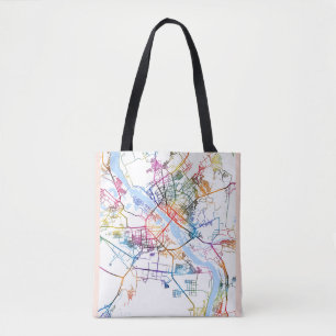 Tote Bag Carte de la ville de Novosibirsk Russie