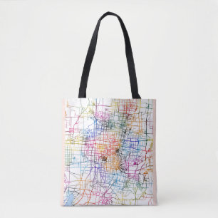 Tote Bag Carte de la ville de Zibo Chine