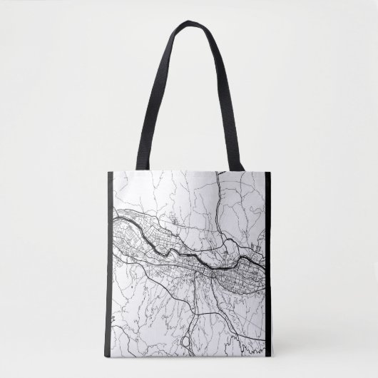 Tote Bag Carte de Lanzhou Chine (Devant)