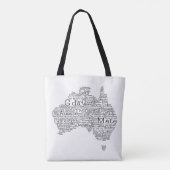 Tote Bag Carte de l'argot australien (Dos)