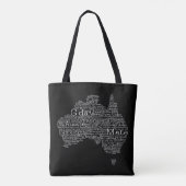 Tote Bag Carte de l'argot australien (Dos)