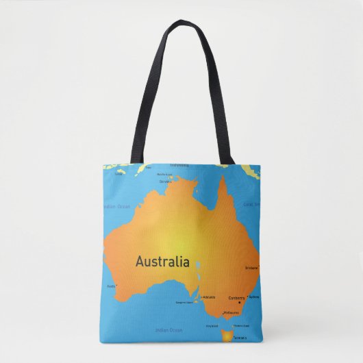 Tote Bag Carte De L'Australie (Devant)