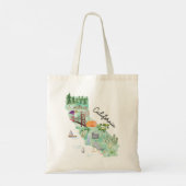 Tote Bag Carte de l'état de la Californie (Dos)
