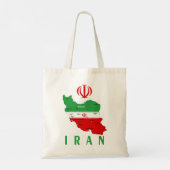 Tote Bag Carte de l'Iran avec drapeau et emblème (Dos)
