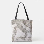 Tote Bag Carte de l'Italie par Stieler (Dos)