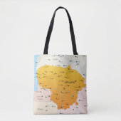 Tote Bag Carte De Lituanie (Devant)