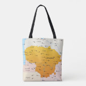 Tote Bag Carte De Lituanie (Dos)
