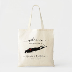 Tote Bag Carte de Long Island New York Accueil Mariage mini