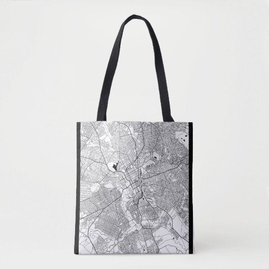 Tote Bag Carte de Lubumbashi RD Congo (Devant)