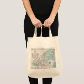 Tote Bag Carte de New York City, 1728 (Devant (produit))