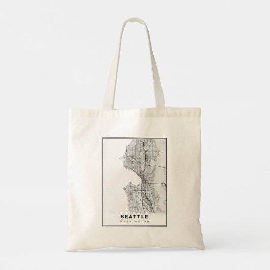 Tote Bag Carte de Seattle (Dos)