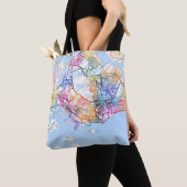 Tote Bag Carte de Singapour (De près)