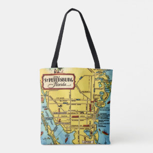 Tote Bag Carte de St Petersburg Floride