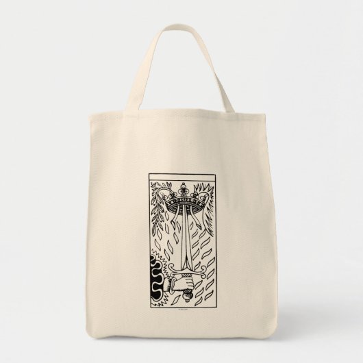Tote Bag Carte de tarot : As des épées (Devant)