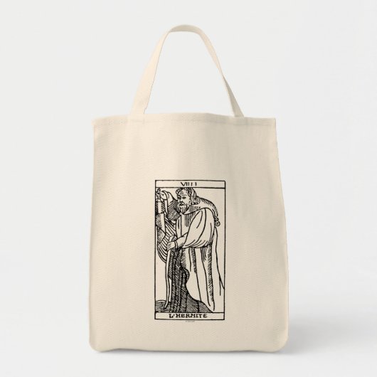 Tote Bag Carte de tarot : L'ermite (Devant)