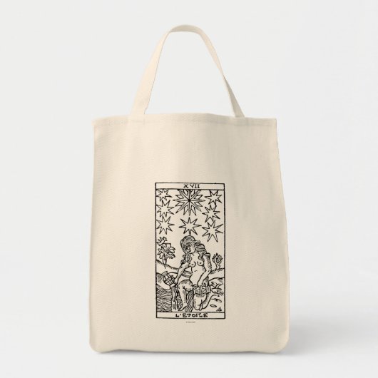 Tote Bag Carte de tarot : Les étoiles (Devant)