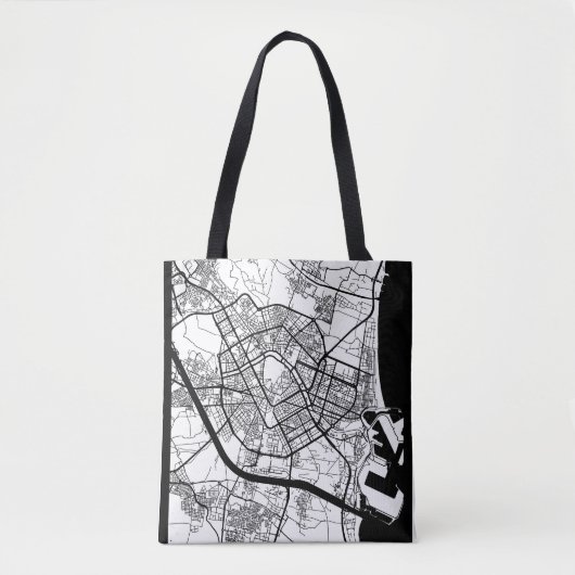 Tote Bag Carte de Valence Espagne (Devant)