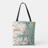 Tote Bag Carte des banques extérieures illustrées de manièr (Dos)