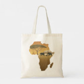 Tote Bag Carte des éléphants d'Afrique Papa Animal du Sud B (Dos)