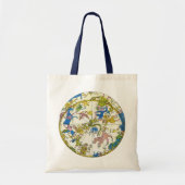 Tote Bag Carte des étoiles de constellation antique céleste (Devant)
