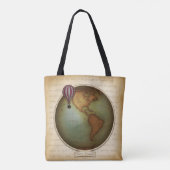 Tote Bag Carte des hémisphères de l'Est et de l'Ouest néo-v (Dos)