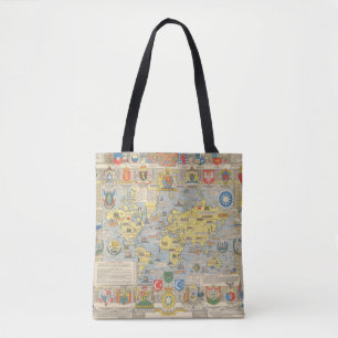 Tote Bag Carte des Nations Unies du monde