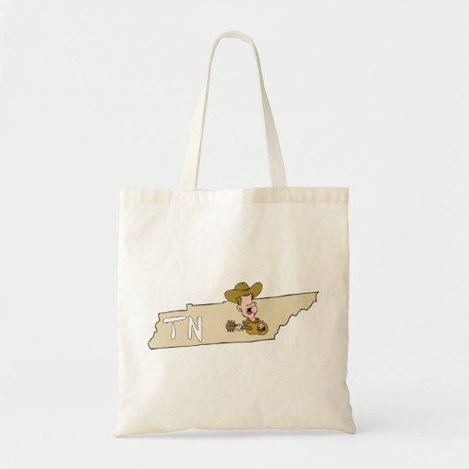Tote Bag Carte d'état du Tennessee TN et musique de (Devant)
