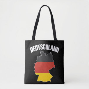 Tote Bag Carte Deutschland - Drapeau allemand - Allemagne V