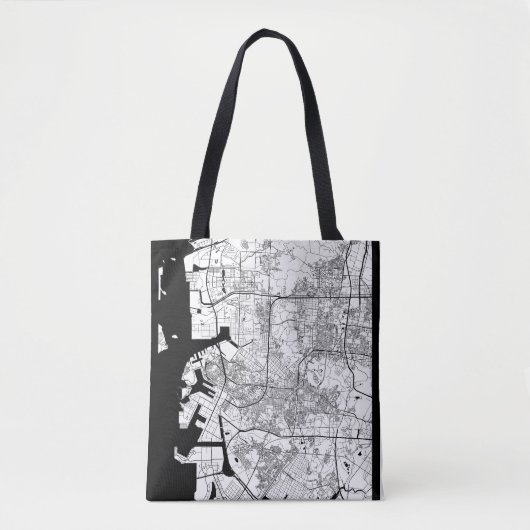 Tote Bag Carte d'Incheon Corée du Sud (Devant)