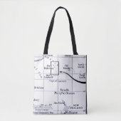 Tote Bag Carte d'océan de South Pacific (Devant)