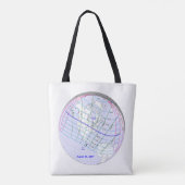 Tote Bag Carte du chemin d'Eclipse solaire 2017 (Dos)