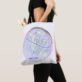 Tote Bag Carte du chemin d'Eclipse solaire 2017 (De près)