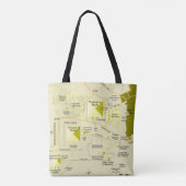 Tote Bag Carte du complexe pyramidal de Gizeh Diagramme (Dos)