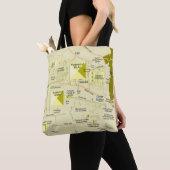 Tote Bag Carte du complexe pyramidal de Gizeh Diagramme (De près)